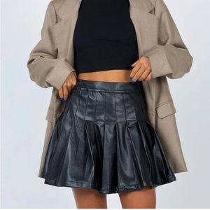 Princess Polly Zelda Leather Mini Skirt